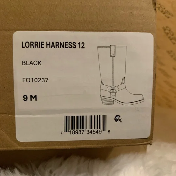 FRYE & CO. Ladies black Lorrie Harness Western boot size 9 NIB NWT - Picture 3 of 10